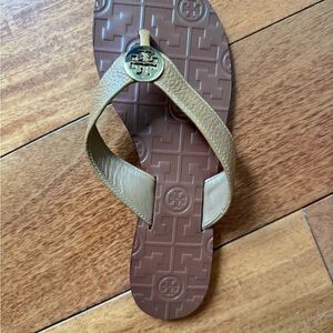 Tory Burch Red and Gold Sandals